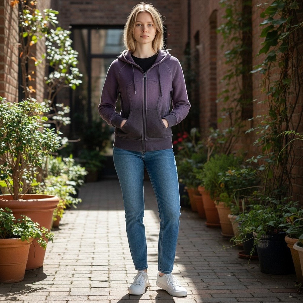 Lululemon Love Every Moment Zip Up Hoodie Purple Gradient Ombre Size M